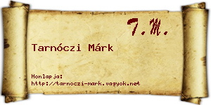 Tarnóczi Márk névjegykártya